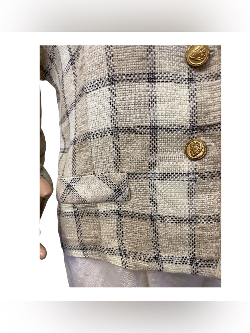 Vintage Women's Chelsea Studio Plaid Button-Up Jacket, 16 - Picture 5 of 15
